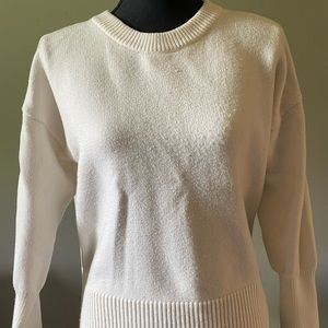 White long sleeve sweater.